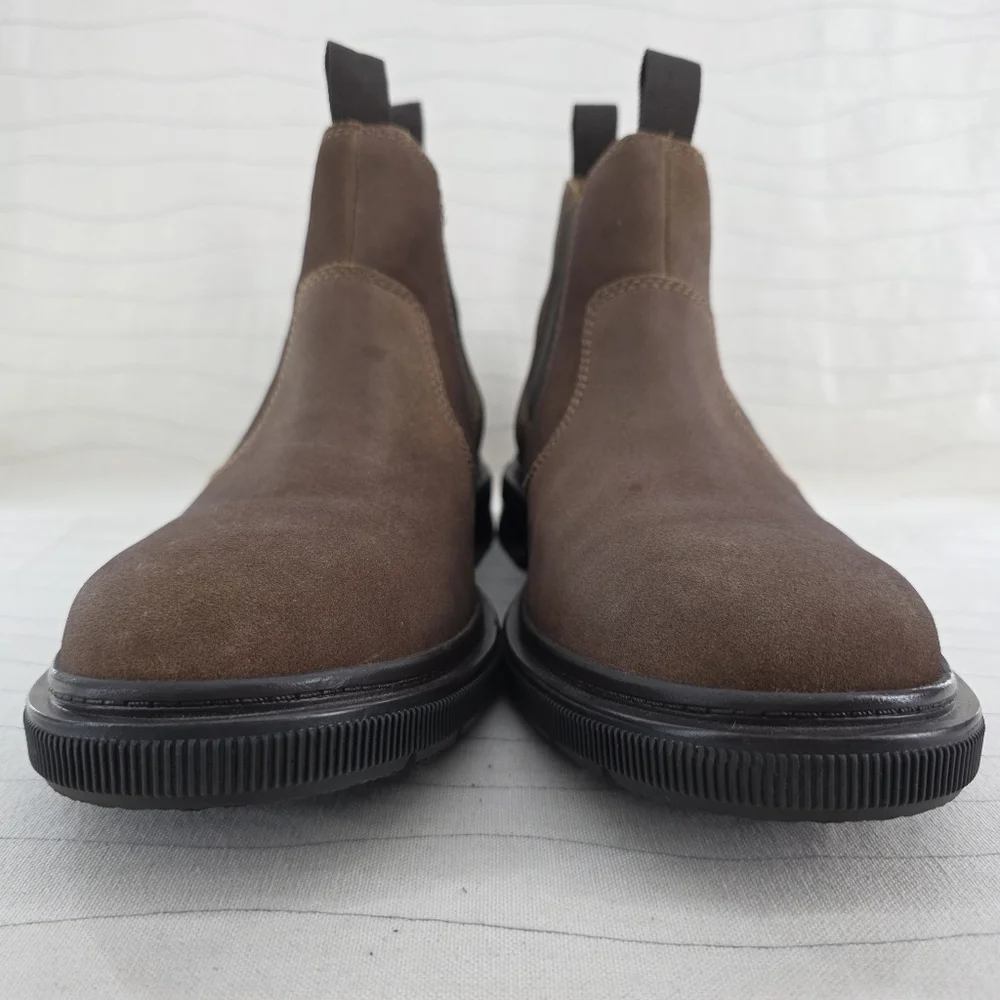 Clarks Mens Burchill Up Brown Leather Pull On Boots Shoes 261794027110 Size 12